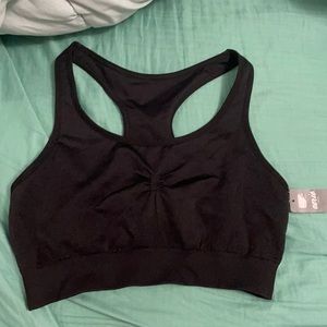 NWT racer back black sports bra from aerie size M no padding